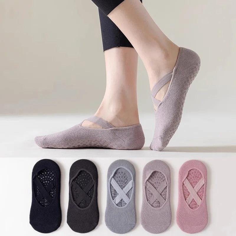 5 Pairs of Yoga & Pilates Grip Socks