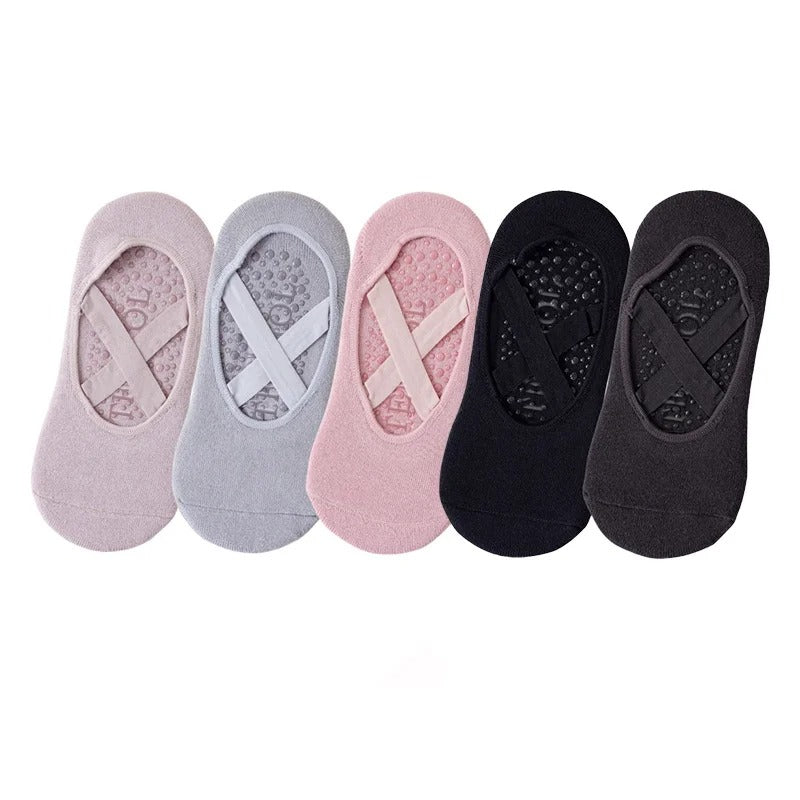 5 Pairs of Yoga & Pilates Grip Socks